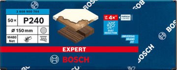 Bosch Ağ Zımpara Expert M480 150 Mm 240 Kum 50 Li Paket - 2608900704