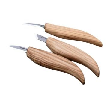 BeaverCraft S12 Ahşap Oyma Bıçak Seti, 3 Parça