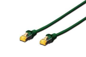 Assmann Digitus Cat 6A S-Ftp Patch Kablosu, Lszh, Cu, Awg 26/7, 3 Mt, Yeşil Renk