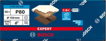 Bosch Ağ Zımpara Expert M480 150 Mm 80 Kum 50 Li Paket - 2608900698
