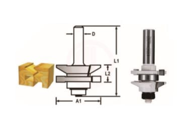 Makita Freze Ucu Rulmanlı Rustik Çerçeve Kapak Bıçağı (Çift Bıçak) 12x41x78,5 mm (D-48898)
