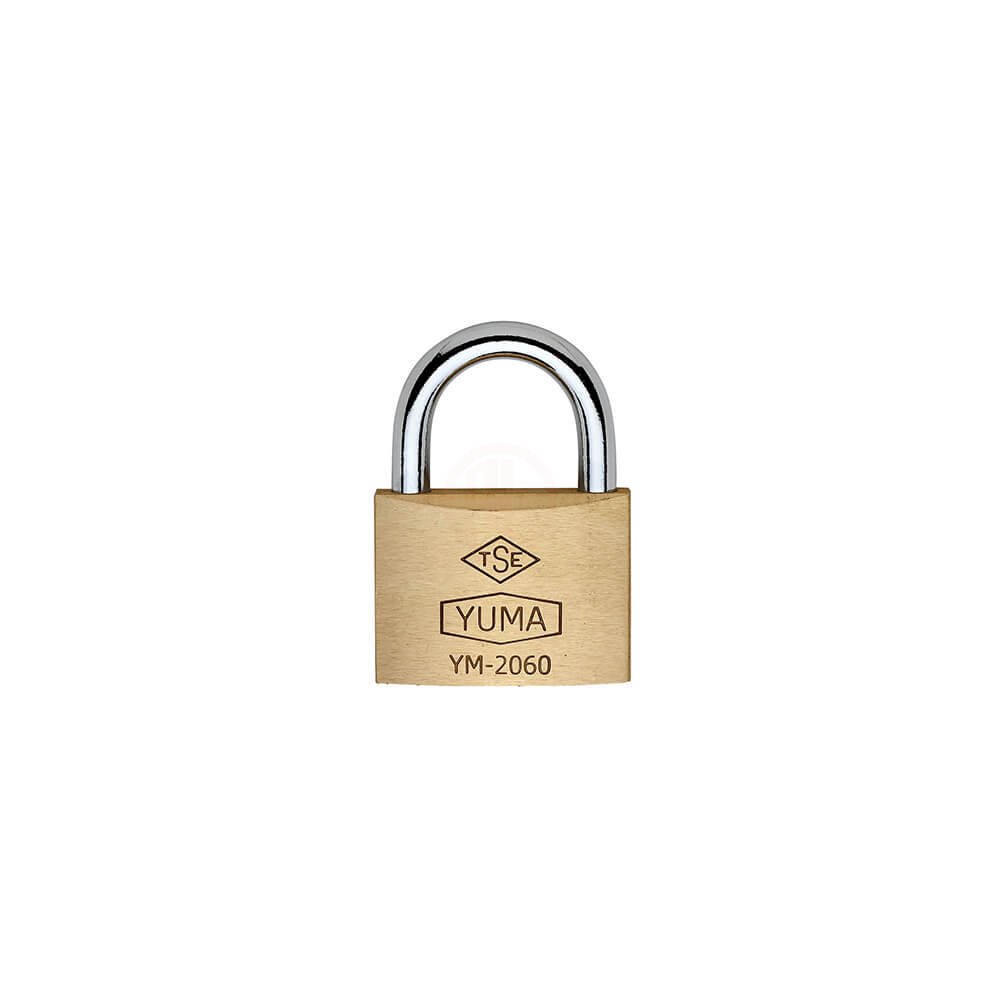 Yuma Kilit Standart Pirinç Sarı Asma Kilit 60 mm - YM-2060