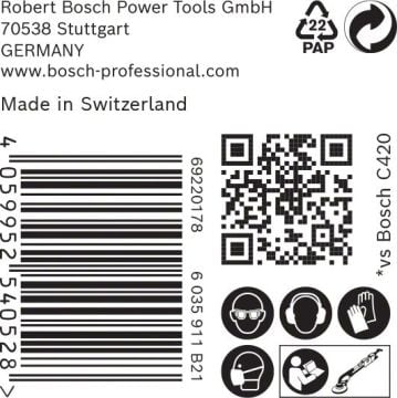 Bosch Ağ Zımpara Expert M480 Ø225 mm 240 Kum (25 Adet) Alçıpan - 2608900714
