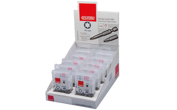 Ceta Form 500 Parça 1/4 İnç Torx Bits Uç Toptan Paketi Cb/809B (T25 X 25 Mm)