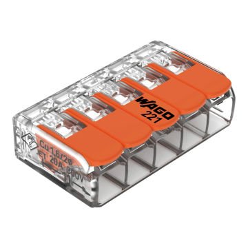 Wago 221-415 Kompakt Çok Amaçlı Klemens (0,2 - 4 mm²) 5x4 mm