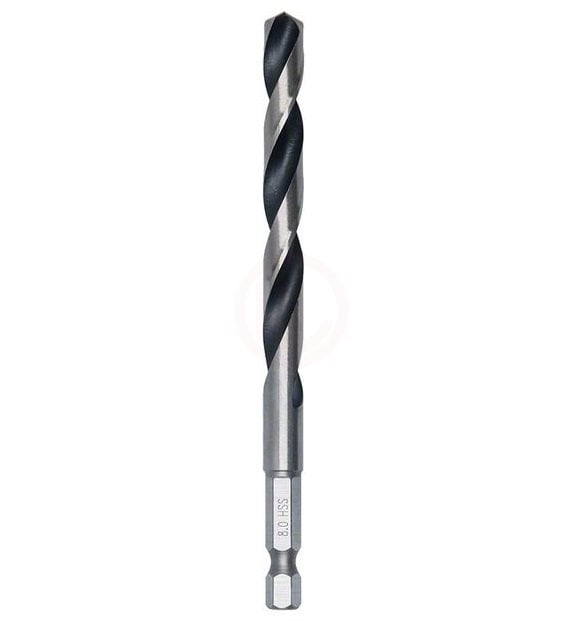 Bosch Metal Matkap Ucu HSS PointTeQ 1/4 İnç Altıgen Şaft 8,0 mm (5 Adet) - 2608577547