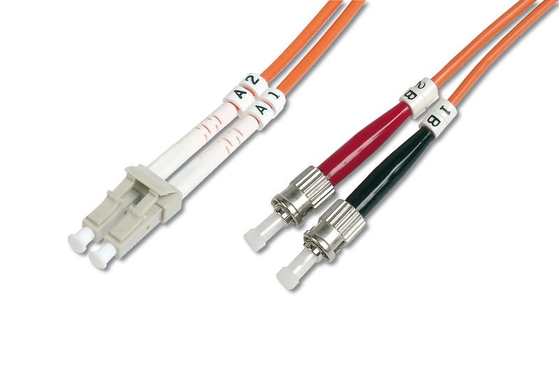 Assmann Digitus Lc-Sc Fiber Optik Patch Kablo, 1 Mt, Multimode, Duplex, 62.5/125