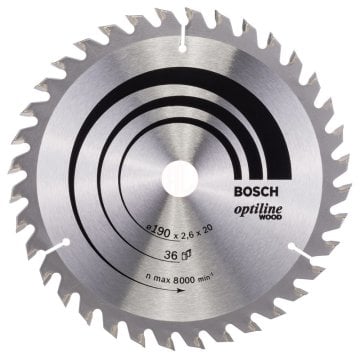 Bosch Daire Testere Bıçağı Optiline Wood 190x20/16 mm 36 Diş - 2608640613