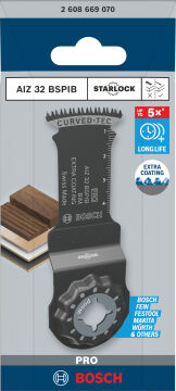 Bosch Aksesuar PRO AIZ 32 BSPIB Starlock Testere Ucu 10 Parça 32x50 mm