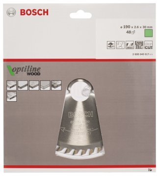 Bosch Daire Testere Bıçağı Optiline Wood 190x30 mm 48 Diş - 2608640617