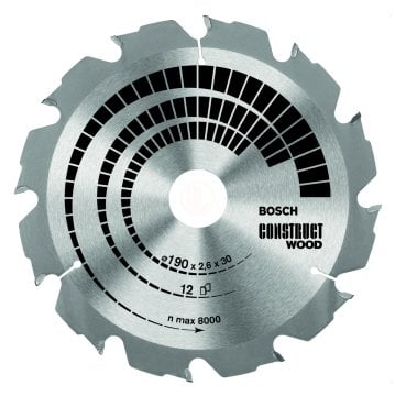 Bosch Daire Testere Bıçağı Construct Wood 190x30 mm 12 Diş - 2608640633