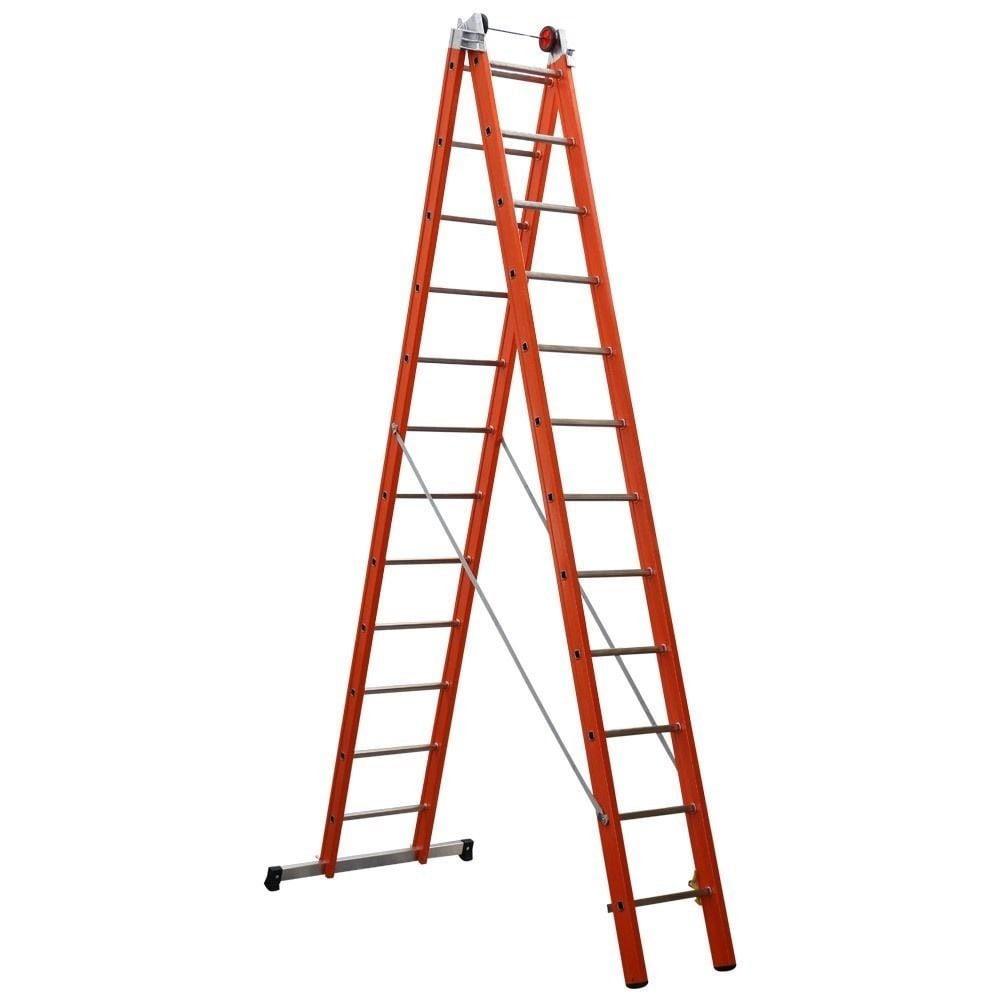 Çağsan İki Parçalı Çok Amaçlı Fiberglas Merdiven (V2) 2x12 Basamaklı - FS7-V2
