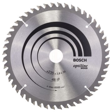 Bosch Daire Testere Bıçağı Optiline Wood 235x30/25 mm 48 Diş - 2608640727