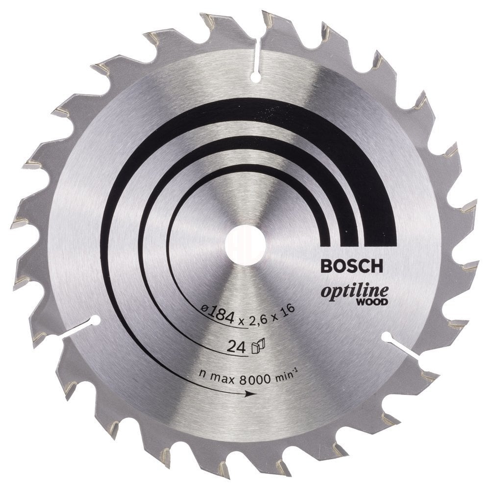 Bosch Daire Testere Bıçağı Optiline Wood 184x16 mm 24 Diş - 2608640817