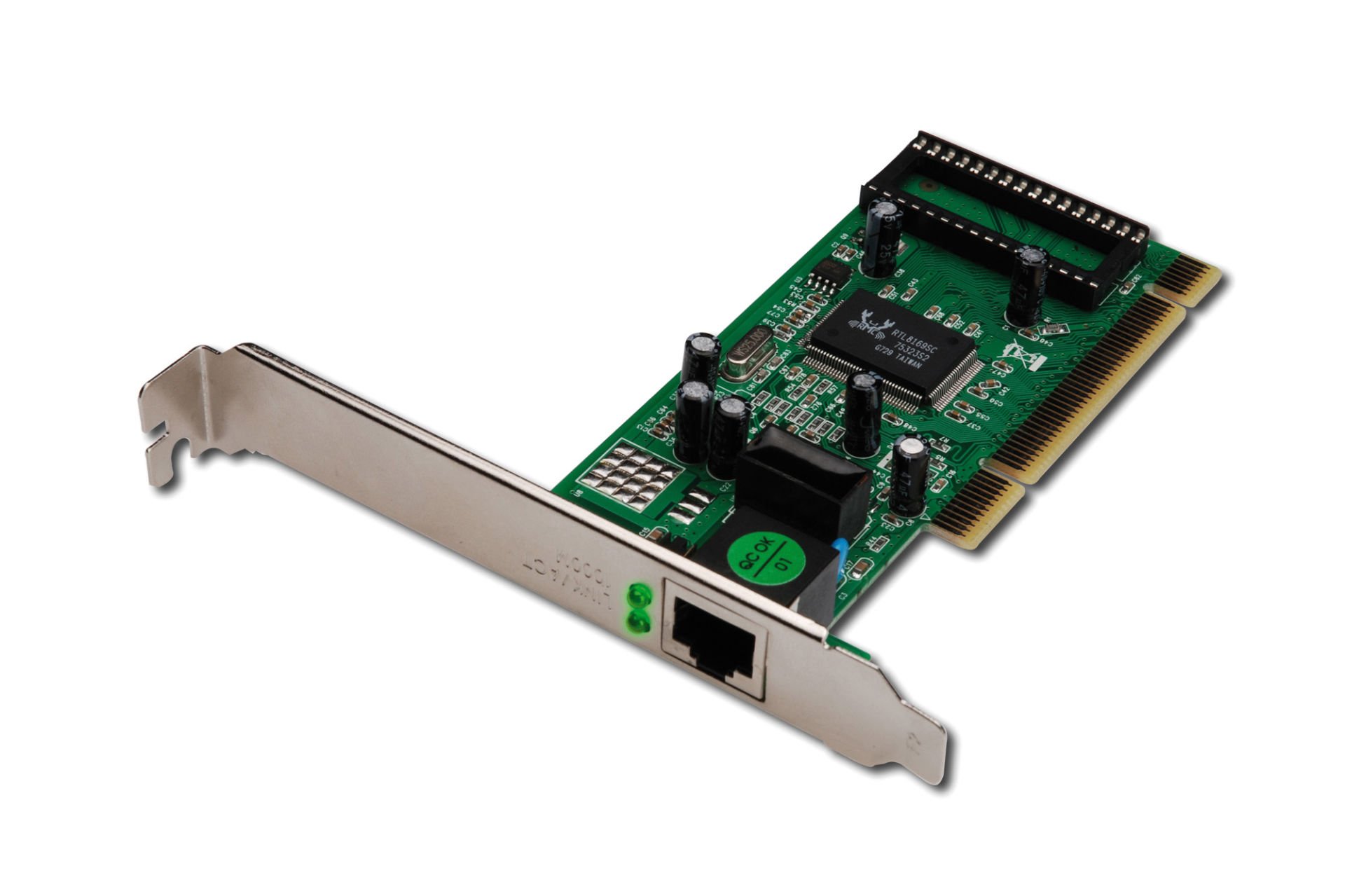 Assmann Digitus 10/100/1000 Mbps Gigabit Pcı Ethernet Kartı, 32-Bit, Realtek Rtl8169Sc Chip Takımı, Low Profile Bracket İle Birlikte
