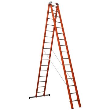 Çağsan İki Parçalı Çok Amaçlı Fiberglas Merdiven (V2) 2x16 Basamaklı - FS9-V2