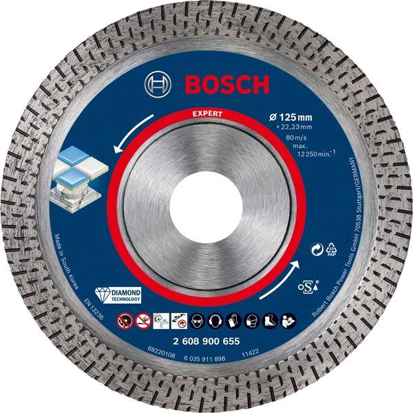 Bosch Elmas Kesme Diski Expert BFHaCeramic 125x22,23 mm - 2608900655