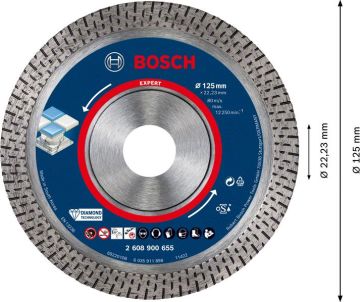 Bosch Elmas Kesme Diski Expert BFHaCeramic 125x22,23 mm - 2608900655