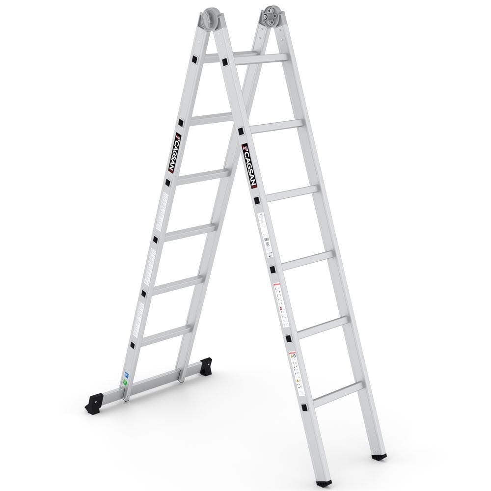 Çağsan Katlanır Alüminyum Merdiven 2x6 Basamaklı - K4