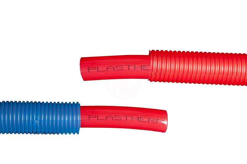 Plastherm PPRC RE-RT Oksijen Bariyerli Spiralli Boru 25 mm Kırmızı (100 Metre) - PX100250110