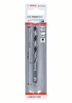 Bosch Metal Matkap Ucu HSS PointTeQ 1/4 İnç Altıgen Şaft 7,5 mm - 2608577532
