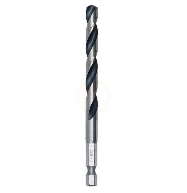 Bosch Metal Matkap Ucu HSS PointTeQ 1/4 İnç Altıgen Şaft 7,5 mm - 2608577532