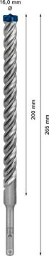 Bosch Kırıcı Delici Uç SDS-Plus-7X Expert 16x265 mm (10 Adet) - 2608900177