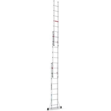 Çağsan Üç Parçalı Sürgülü Alüminyum Merdiven 3x8 Basamaklı - TS075