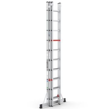 Çağsan Üç Parçalı Sürgülü Alüminyum Merdiven 3x10 Basamaklı - TS090