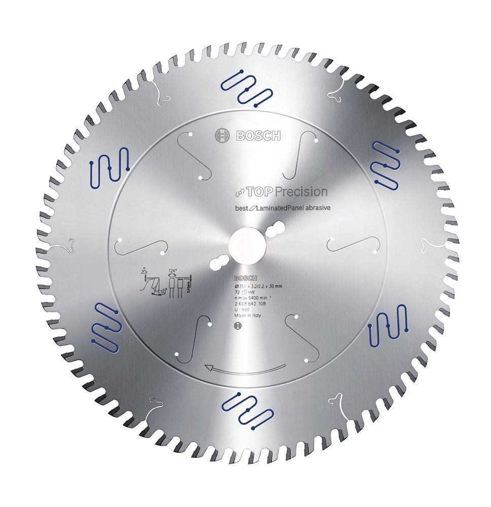 Bosch Daire Testere Bıçağı Best For LaminatedPanel Abrasive 350x30 mm 72 Diş - 2608642108