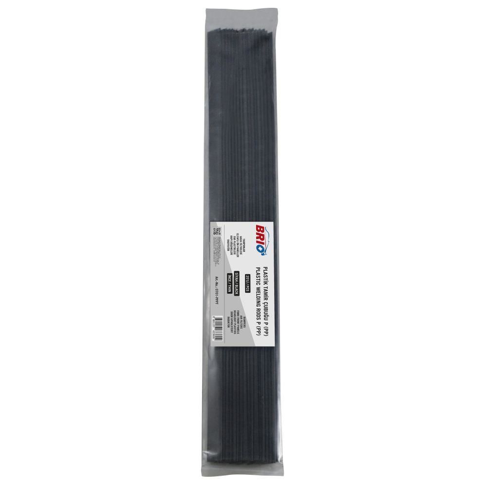 Brio Plastik Tamir Çubuğu P (Pp) Siyah İnce 25 Li Paket