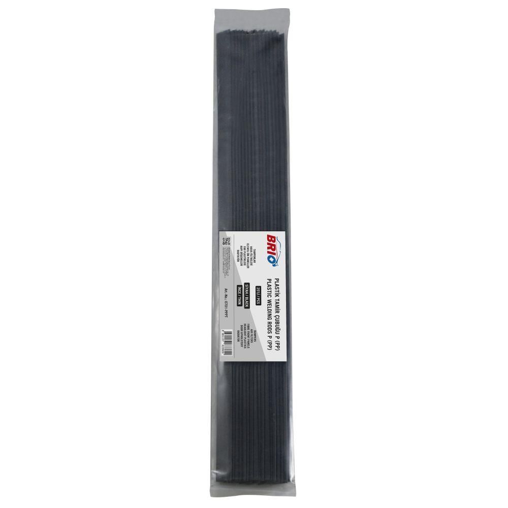 Brio Plastik Tamir Çubuğu P (Pp) Siyah İnce 25 Li Paket