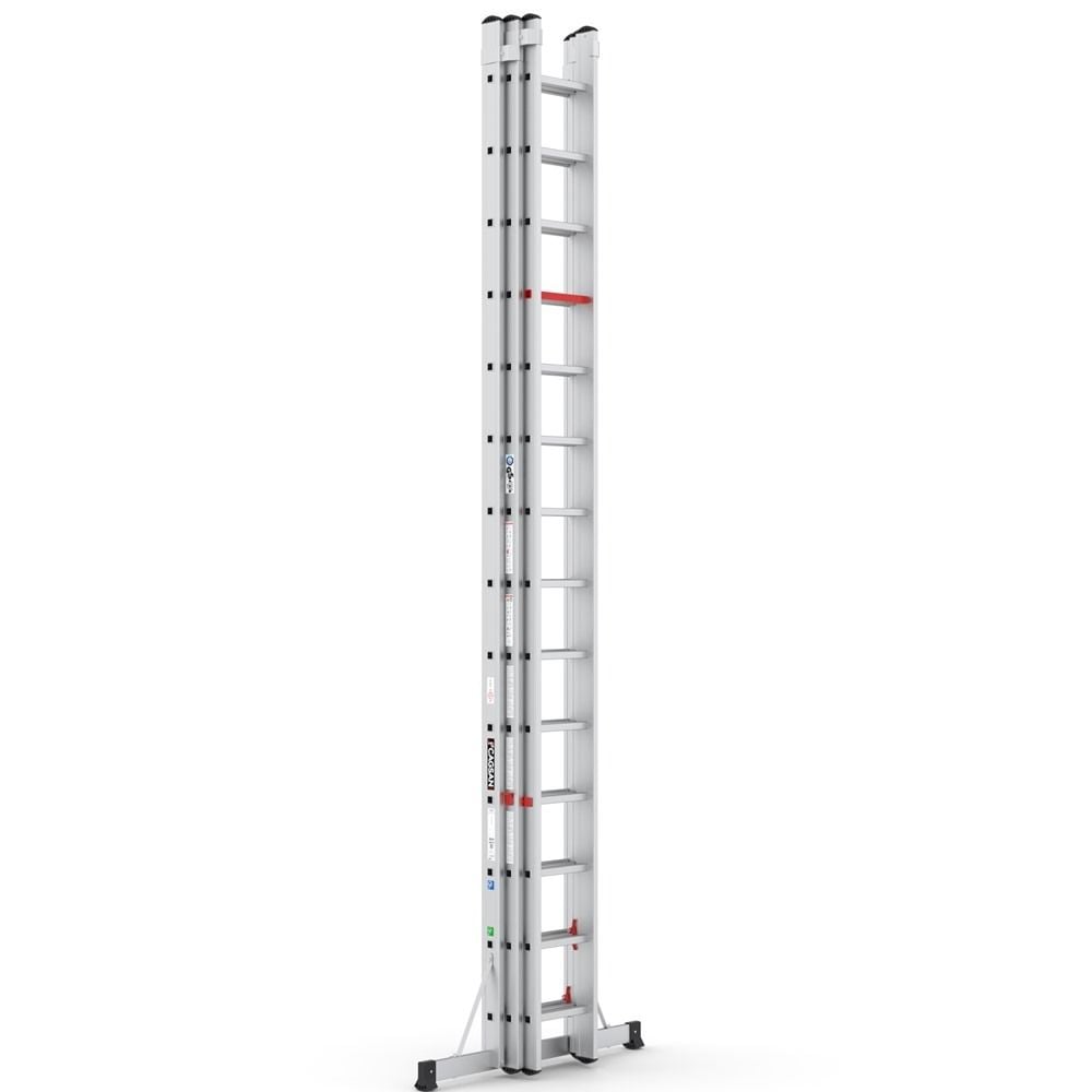 Çağsan Üç Parçalı Sürgülü Alüminyum Merdiven 3x14 Basamaklı - TS120