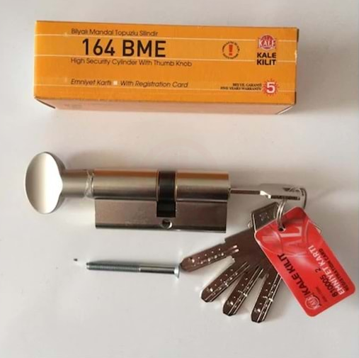 Kale Bilyalı Mandallı Silindir Çelik Pimli Nikel 90 mm (35+10+45 mm) - 164BME00060