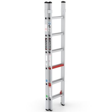 Çağsan İki Parçalı Sürgülü Alüminyum Merdiven 2x6 Basamaklı - TS6040