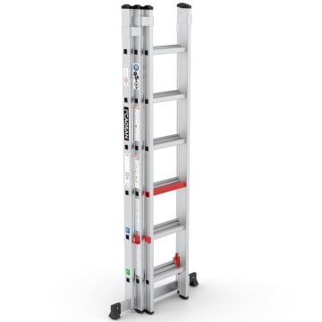 Çağsan Üç Parçalı Sürgülü Alüminyum Merdiven 3x6 Basamaklı - TS6060