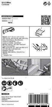 Bosch Starlock Aksesuarı / Expert StarlockPlus Testere MuMax PAIZ32APT (1 Adet) - 2608900028