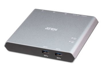 Aten 2-Port Usb-C Gen 1 Dock Switch With Power Pass-Through