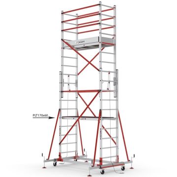 Çağsan Telesafe XL Premium İki Parçalı Alüminyum İskele 2x10 Basamaklı - S005_XLN_PR