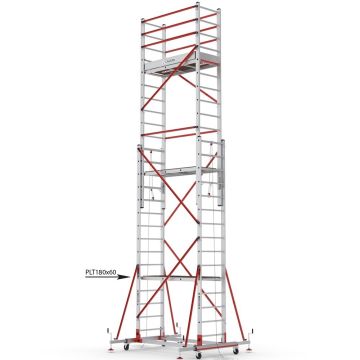Çağsan Telesafe XL Premium İki Parçalı Alüminyum İskele 2x15 Basamaklı - S008_XLN_PR