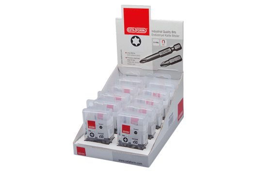Ceta Form 500 Parça 1/4 İnç Torx Bits Uç Toptan Paketi Cb/826B (T25 X 50 Mm)