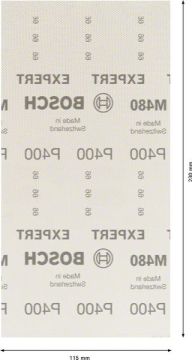 Bosch Ağ Zımpara Expert M480 115x230 mm 400 Kum (50 Adet) - 2608900775