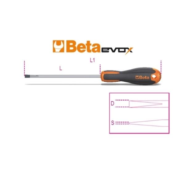 Beta Klemens Düz Tornavida 1204E 6,5X150
