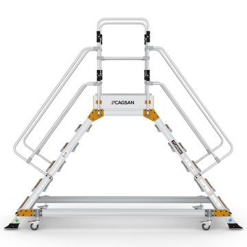 Çağsan Çift Çıkışlı Endüstriyel Alüminyum Platform 5+1 Basamaklı - EPC5