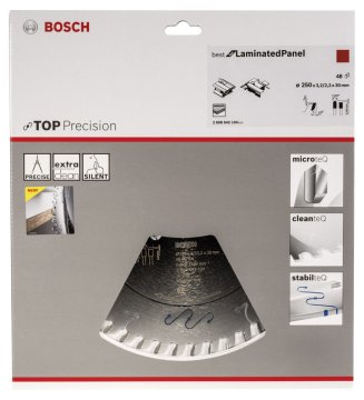 Bosch Daire Testere Bıçağı Best For LaminatedPanel Abrasive 250x30 mm 48 Diş - 2608642104