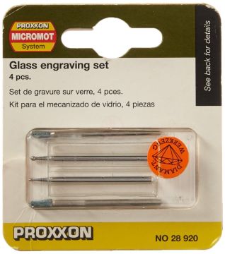 Proxxon Cam İşleme Seti (4 Parça) (28920)
