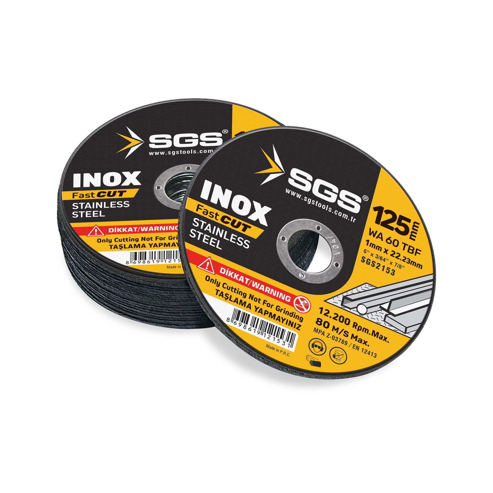 SGS 2153 Inox Kesici 125X1,X22Mm