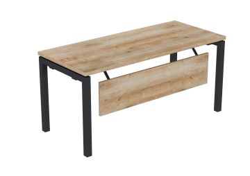 Aras Çalışma Masası 160x69 Cm Akçaağaç (Ayak RAL9006 Metalik Gri)