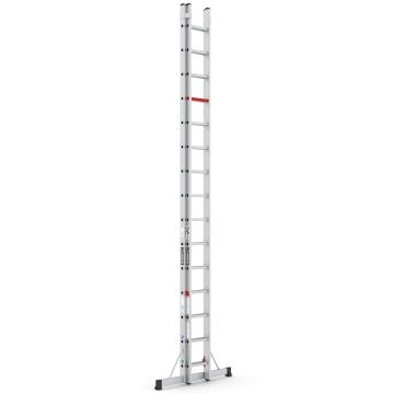Çağsan İki Parçalı Sürgülü Alüminyum Merdiven 2x17 Basamaklı - TS10010