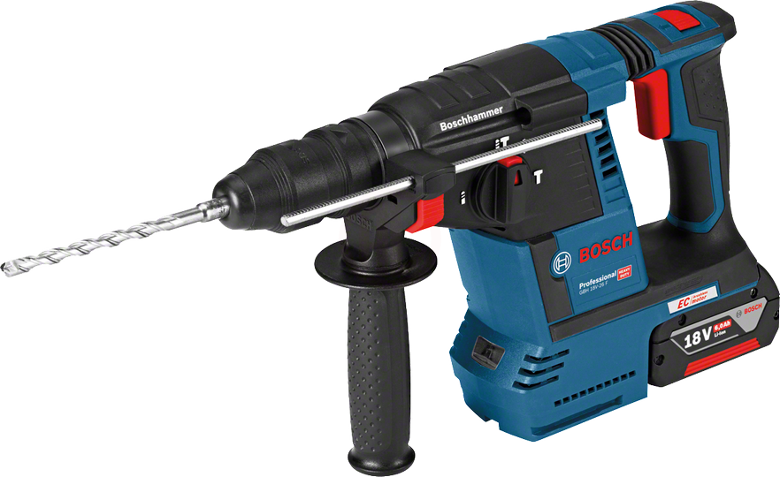 Bosch Akülü Kırıcı Delici Makine SDS Plus GBH 18V-26F (2 x 6,0 Ah Akü) - 0611910003